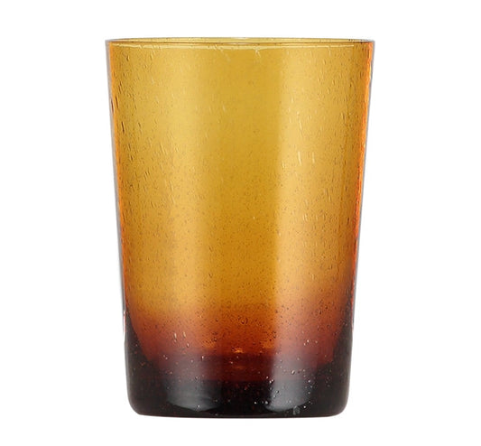 Kucho Mustard Handmade Glass Tumbler - Recycled