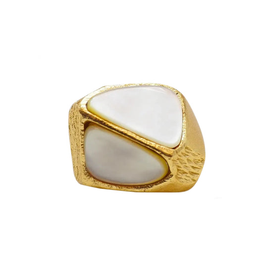 Kucho Pinky Virginie Ring - Mother Of Pearl - Made In France