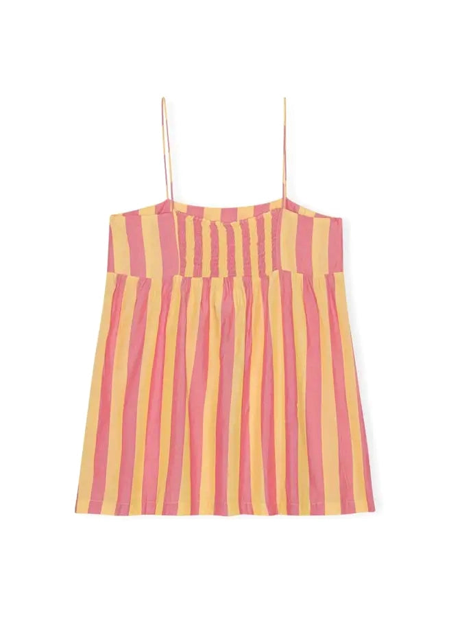 Allure Cherry Top Silky Stripe - Cherry Top - 100% modal satin Stripe - Rose / Yellow