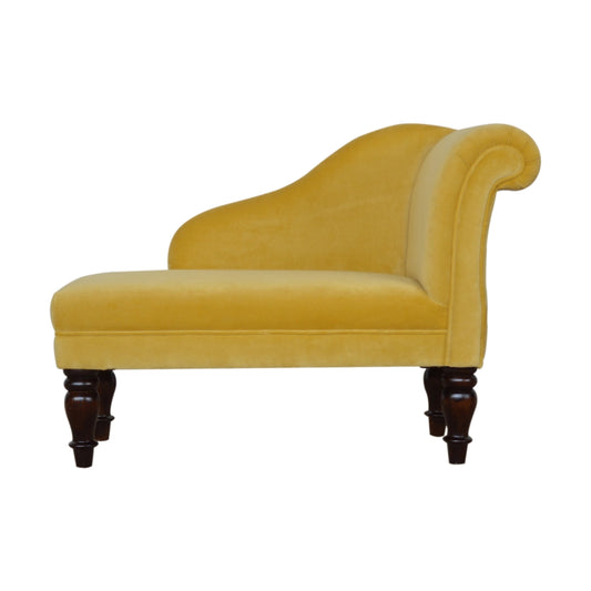 Zubanair Mustard Velvet Chaise