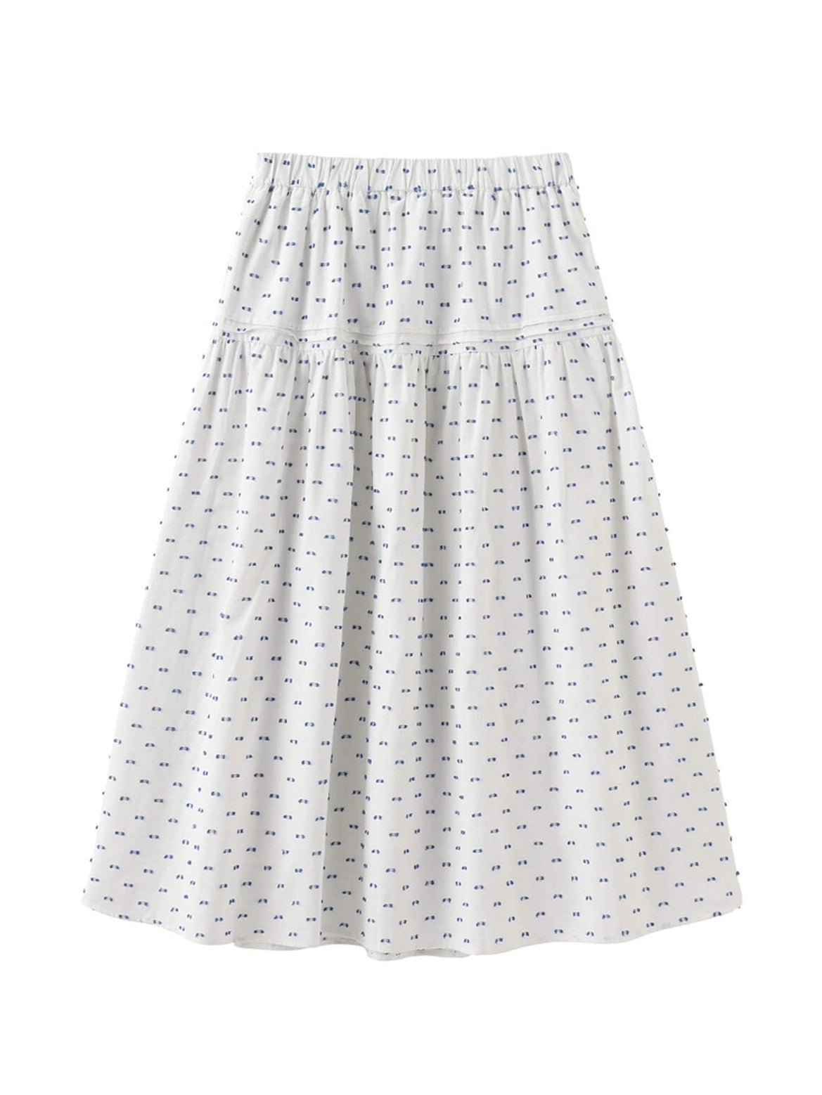 Alleana Cotton 3D Jacquard A-Line Puffy Skirt