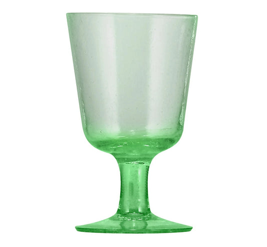 Black Bird - Malachite Green Handmade Wine Glass - 100% Recycled Glass