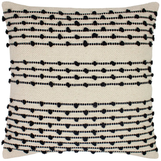 Aluni Ca - Mossa Cushion Natural/Black - 10-0% Cotton - Made in England