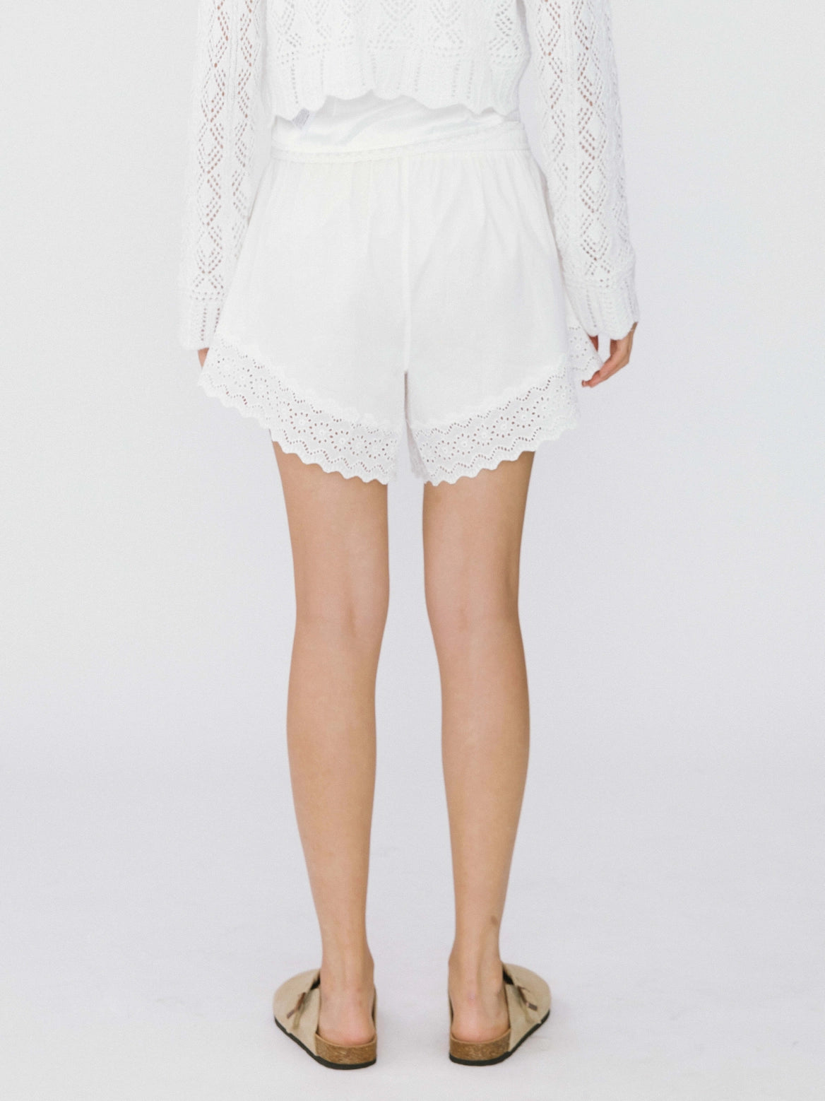 Alleana Babe Casual Lace 100% Cotton Shorts