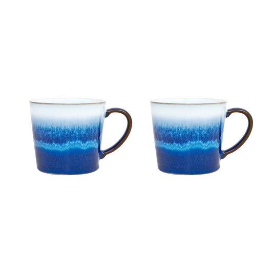 DAI - Denby Stoneware Blue Haze Set of 2 Large Mugs - Made in England