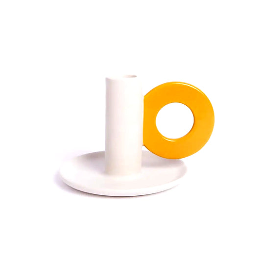 BLANE Cream & Mustard Loop Candle Holder