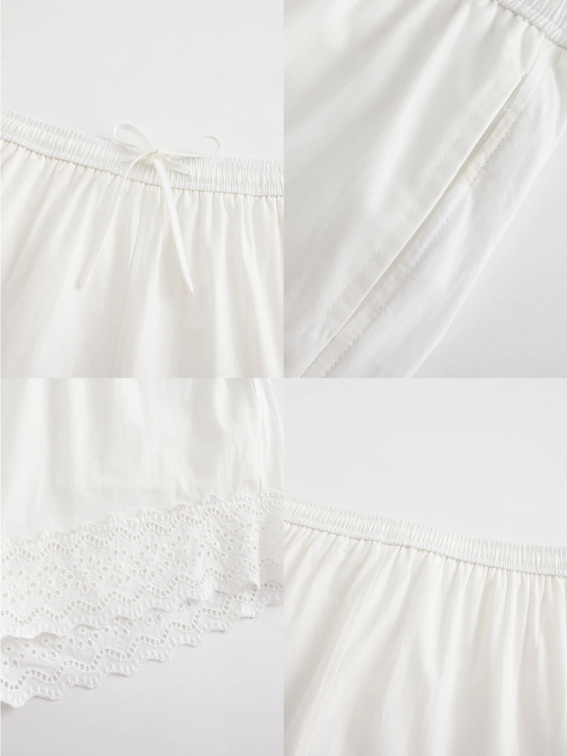 Alleana Babe Casual Lace 100% Cotton Shorts