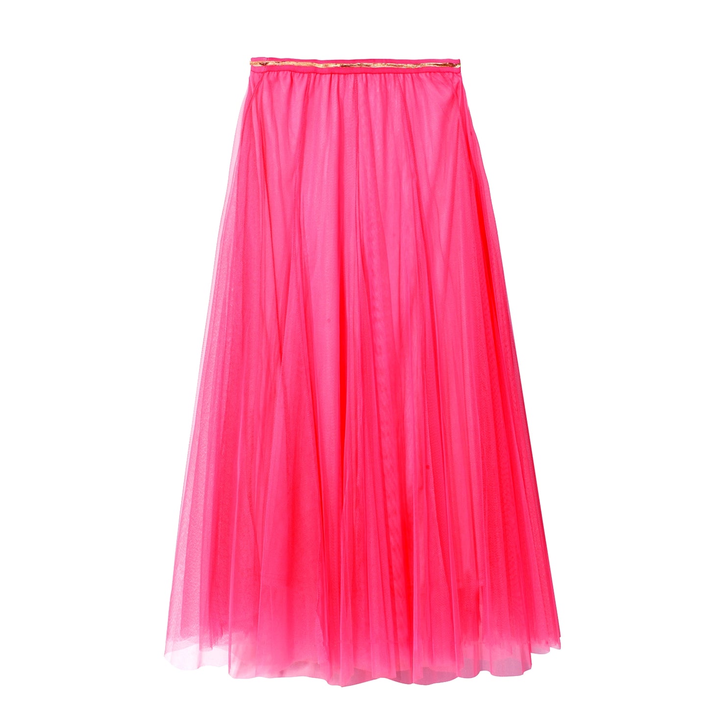 Alla Tulle Layer Skirt in Hot Pink