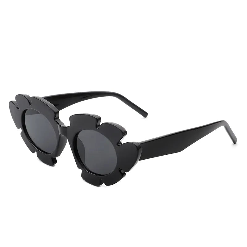 Kucho Black Flower Power Sunglasses