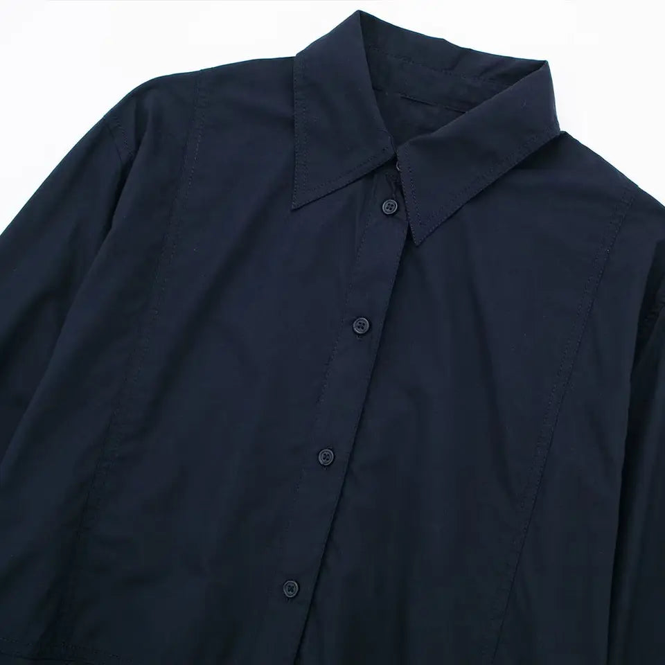 Kucho Black Blue - Korean Shirt Dress