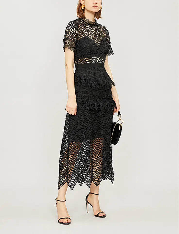 Black Lace Kucho Dress