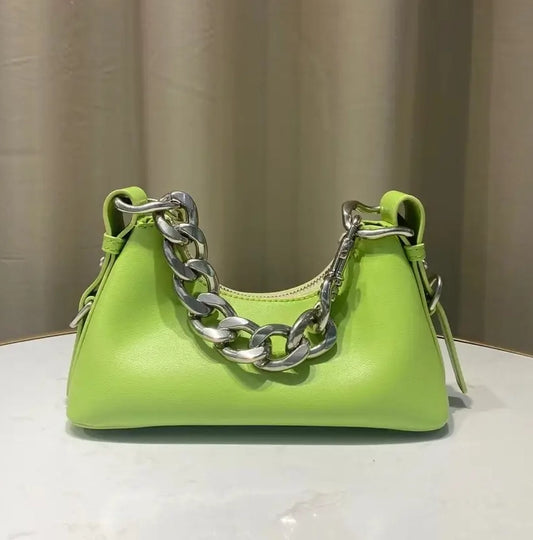 Kucho Green Lime Katy Handbag - 22 x 12 x 15cm