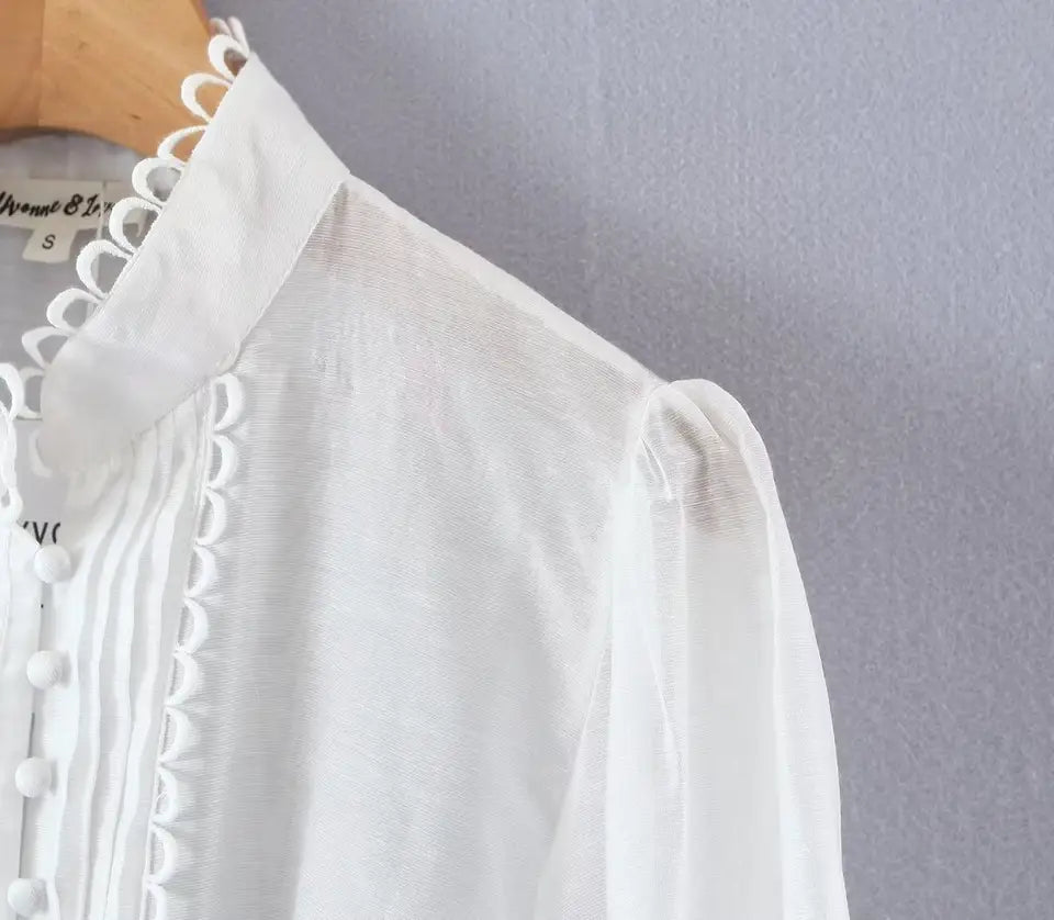 Kucho White Victorian Style Shirt