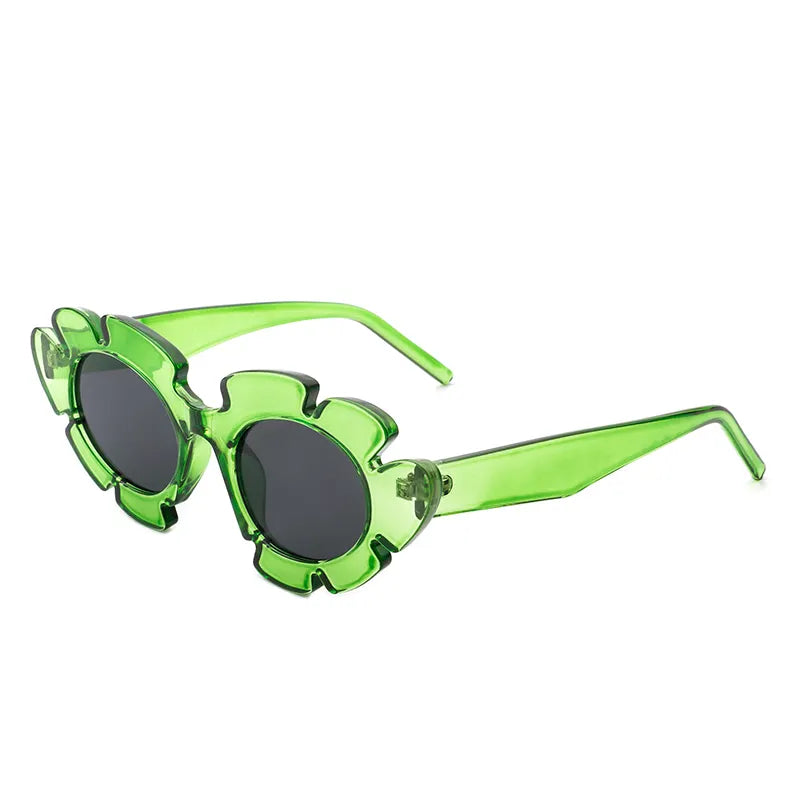 Kucho Green Flower Power Sunglasses