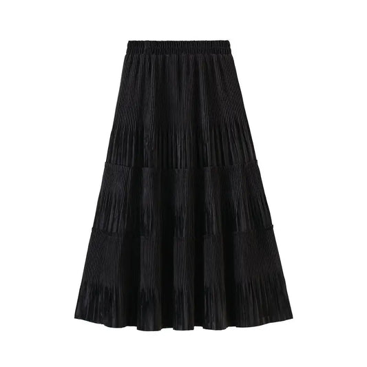 Alula Black Velvet Maxi Skirt