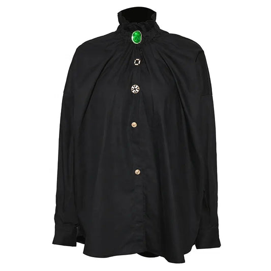 Kucho Black / White Irregular Button Shirt