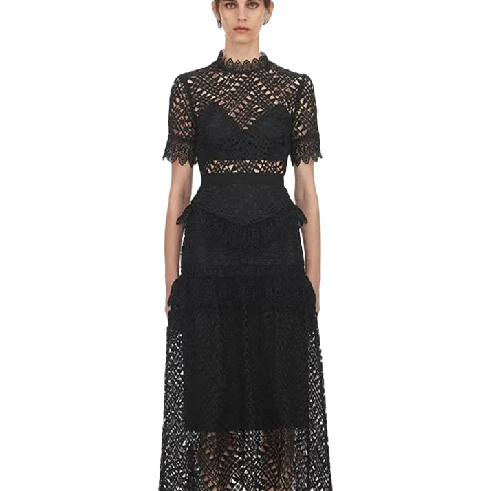 Black Lace Kucho Dress