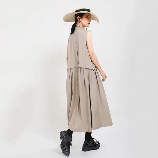 Kucho Bridget Beige / Black Formal shirt Dress