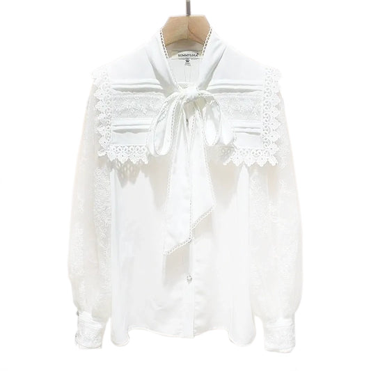 Ethereal Lace Elegance Shirt