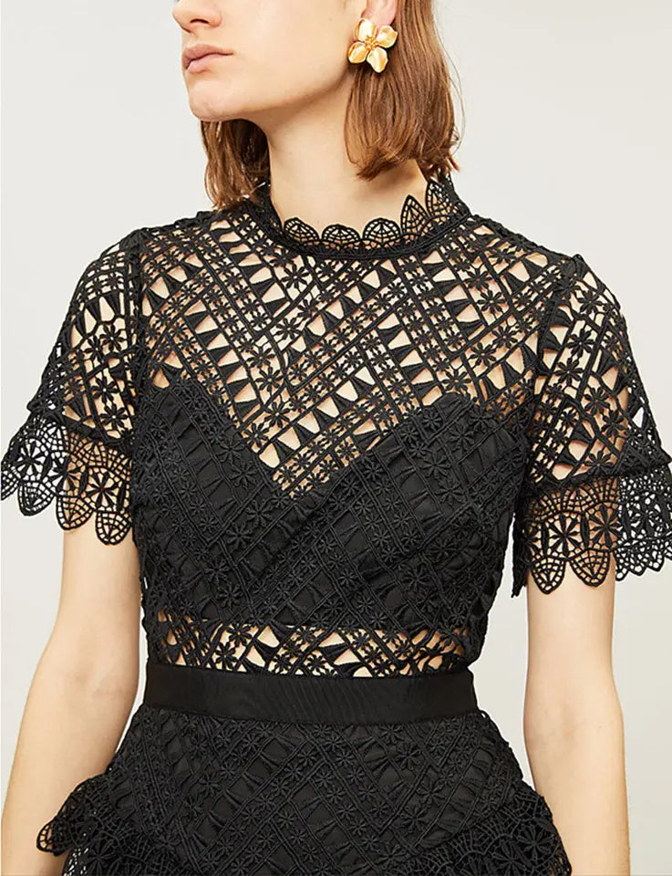 Black Lace Kucho Dress