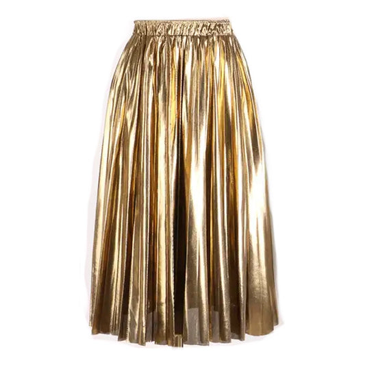 Bold Gold Pleated Skirt