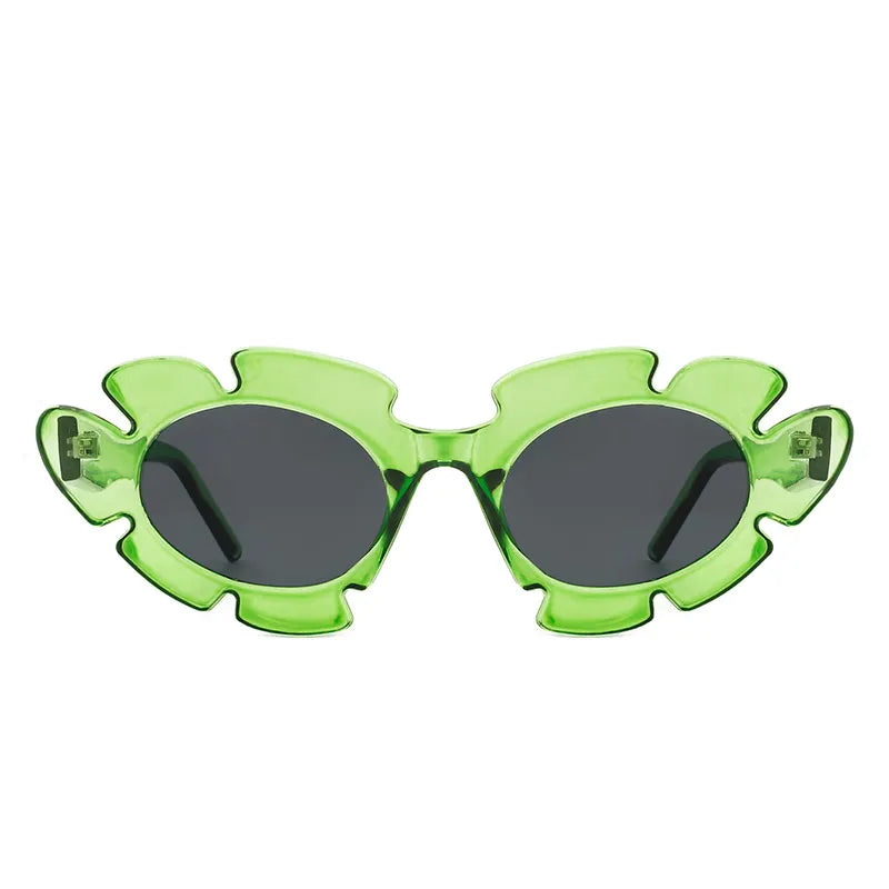Kucho Green Flower Power Sunglasses