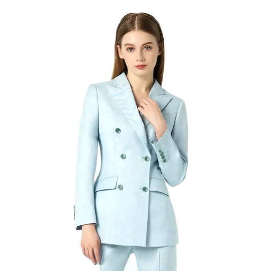 Kucho Baby Blue / Black / Pink / Mustard / Peach Slim Fit Trouser Suit