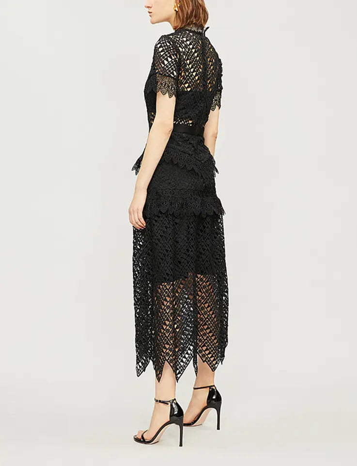 Black Lace Kucho Dress