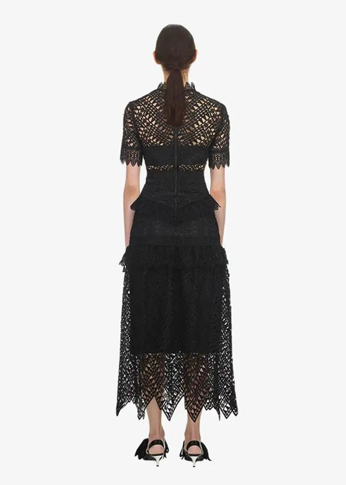 Black Lace Kucho Dress