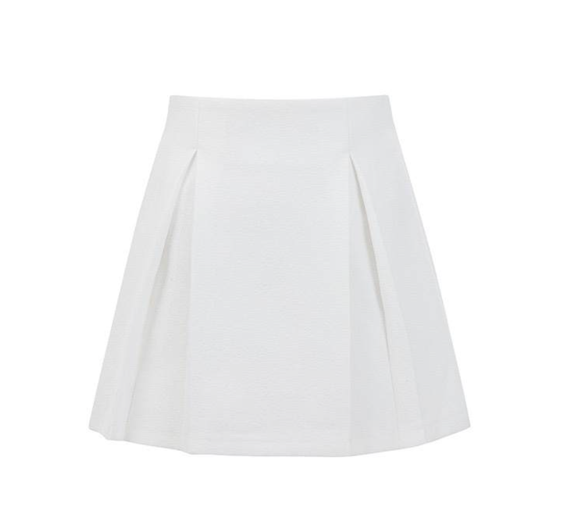 Kucho White Frill Skirt Suit