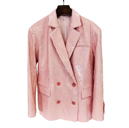Allahna Pink Sequin Jacket
