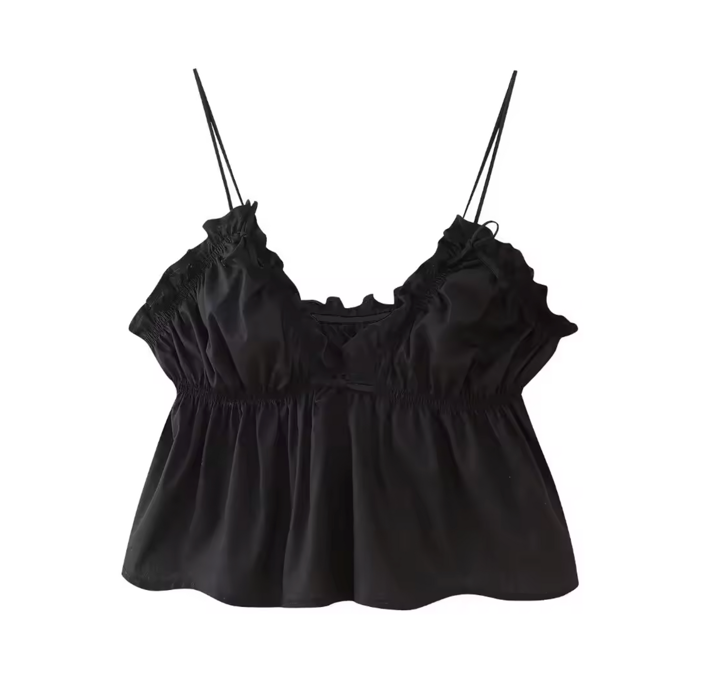 Black Bion Frill Top