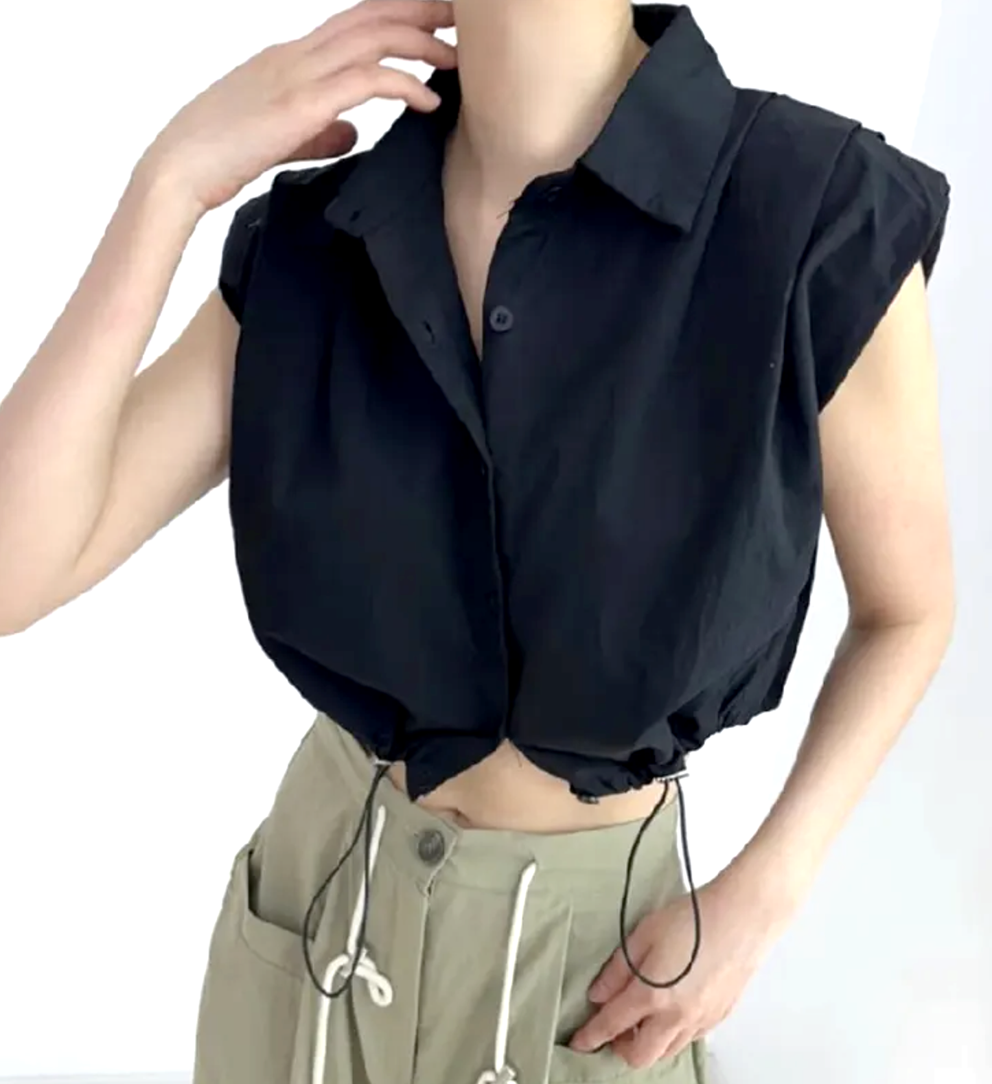 Belmen Cropped Minimal Shirt