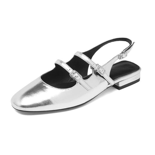 Cape Silver Sling Backs