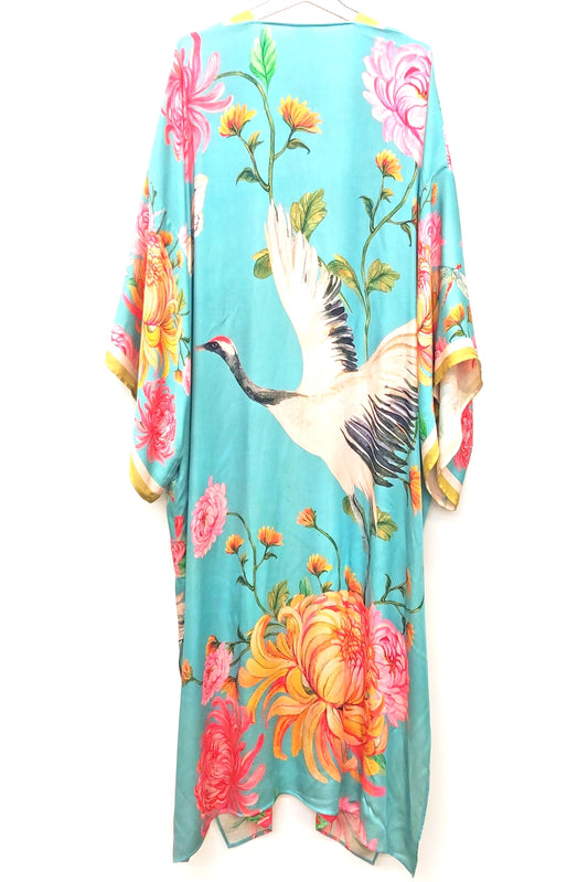 Abrah - The Legend of the Crane Maxi Kimono - Made In India