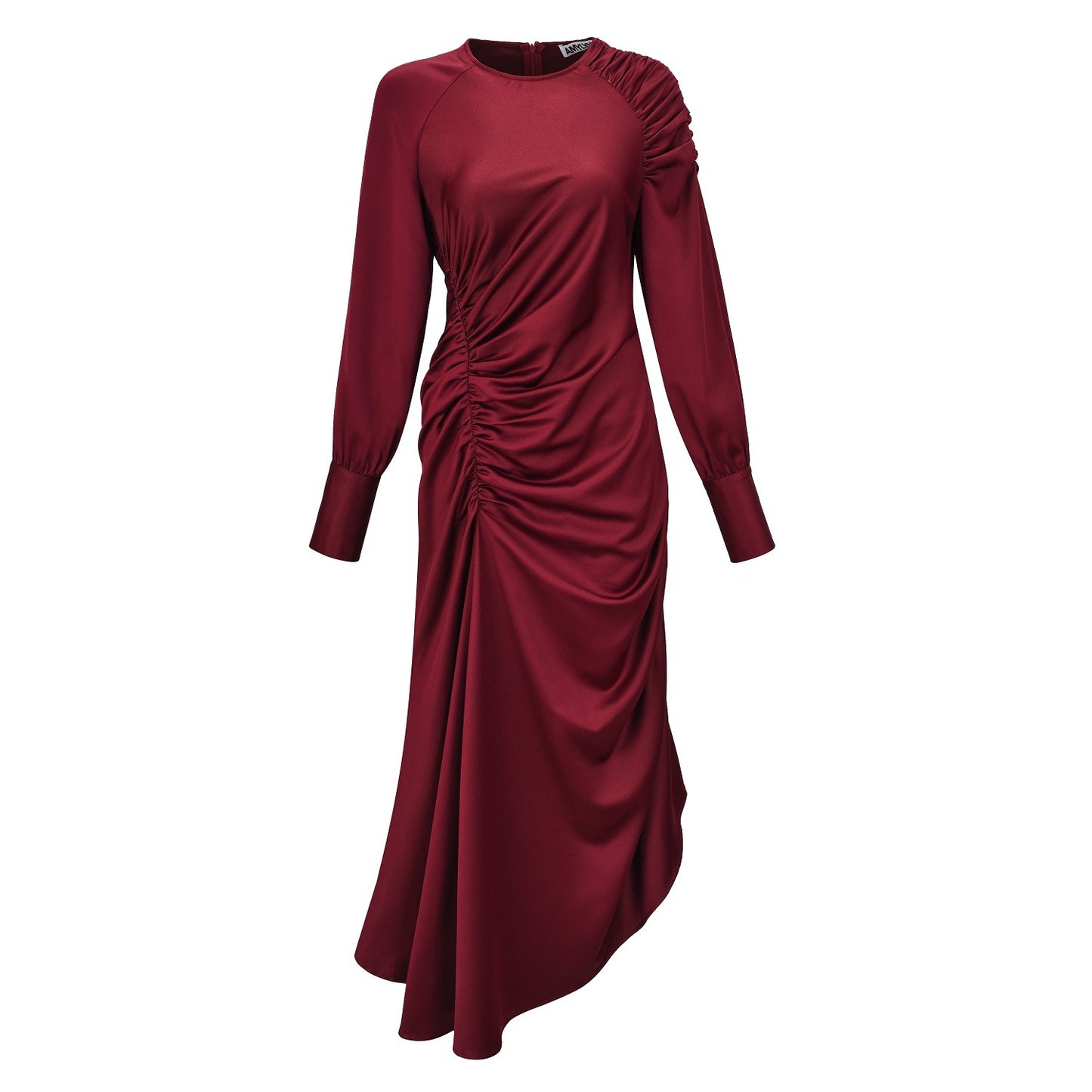 Amy Lynn Amelia Asymmetrical Ruche Midi Dress