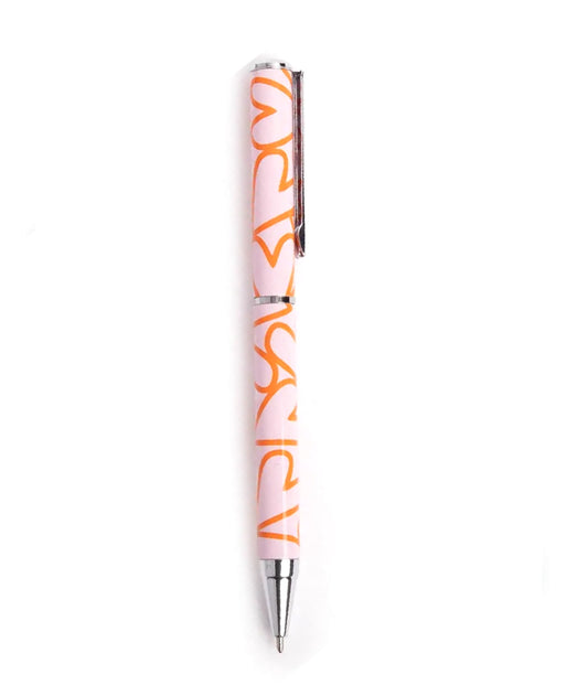 Bronco Pink Magnet Heart Pen