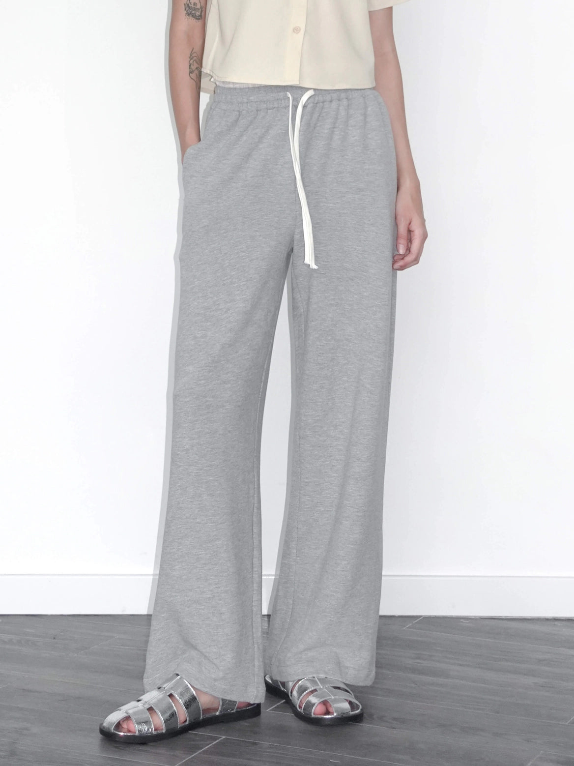 Alleana Casual Joggers with Lace Waistband