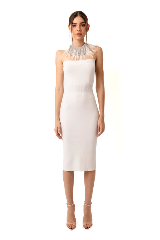 Abrah Sydney Knit Bandeau Midi Dress