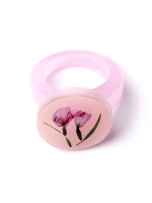 Allair - Real Flower Signet Resin Ring