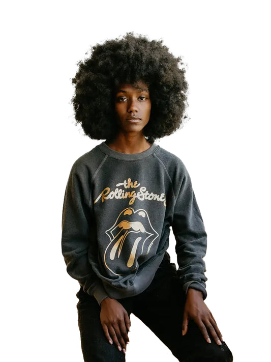 Acamar Rolling Stones Sticky Fingers Sweatshirt - Made in USA -   Organic Cotton / Recycled Polyester