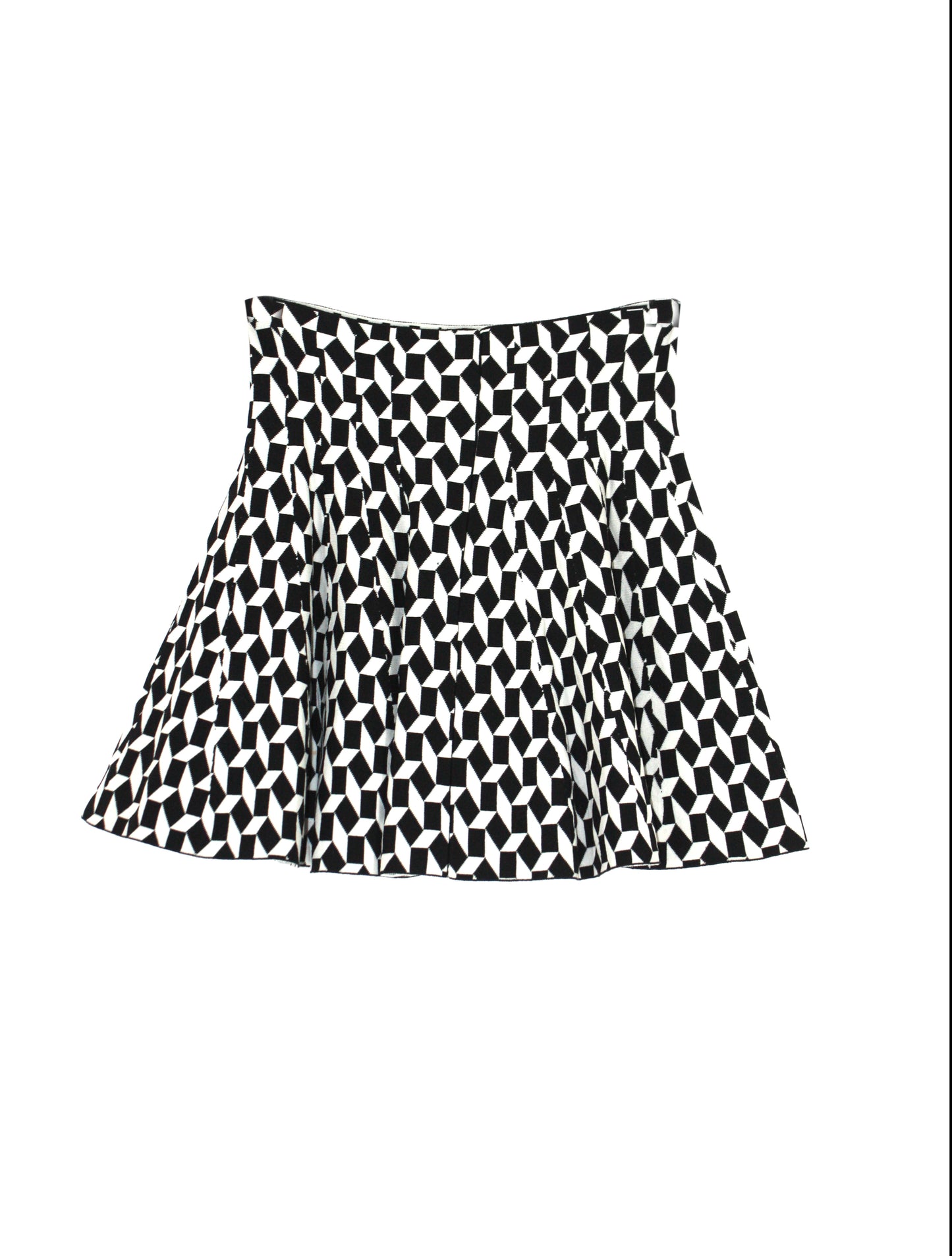 Kucho Black & White Knitted Mini Skirt - pre-loved