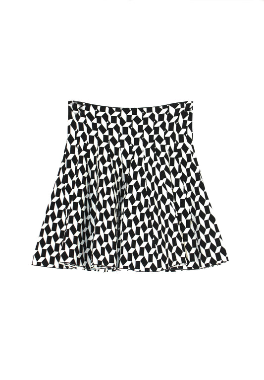 Kucho Black & White Knitted Mini Skirt - pre-loved