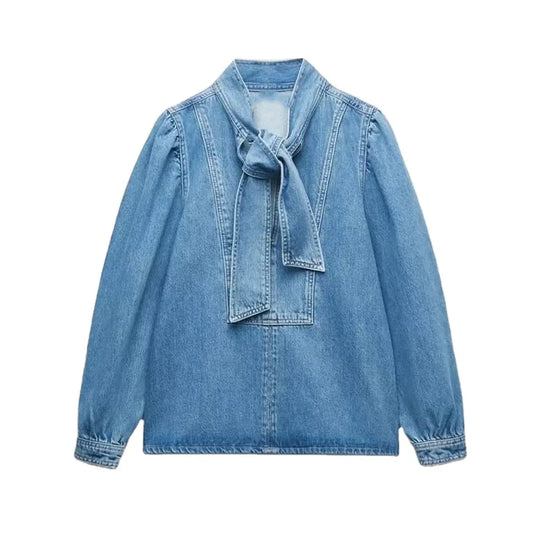 Kucho Denim Bow Shirt