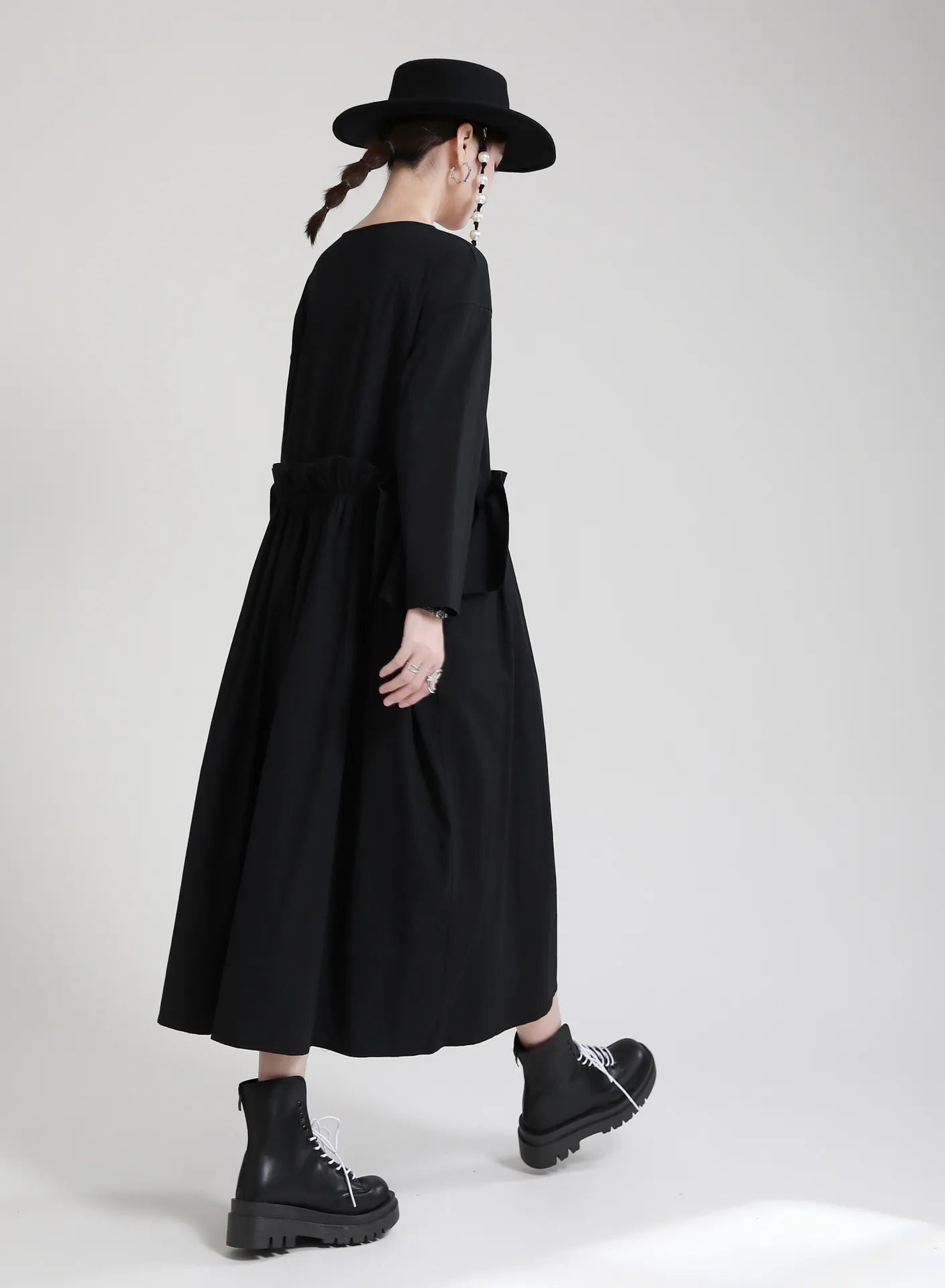 Kucho Black Loose Swing Dress