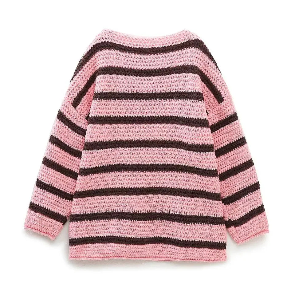 Kucho Pastel Pink Stripe Pullover