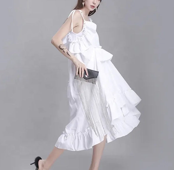 Kucho White Twister Dress