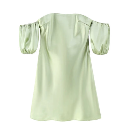 Kucho Mint Off shoulder Dress