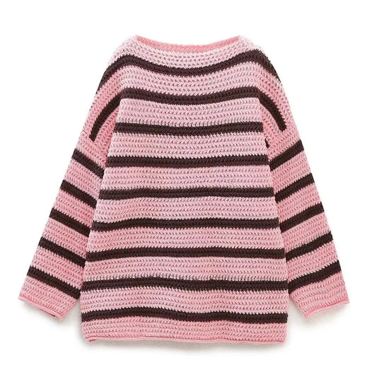 Kucho Pastel Pink Stripe Pullover