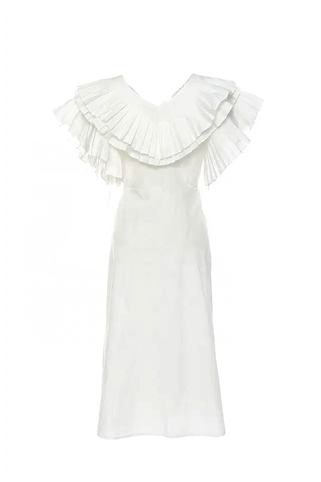 Kucho White Frilly Dress